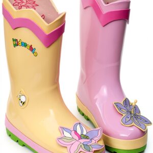 Kidorable Rain Boots Girls Rubber Waterproof Playful Design-0
