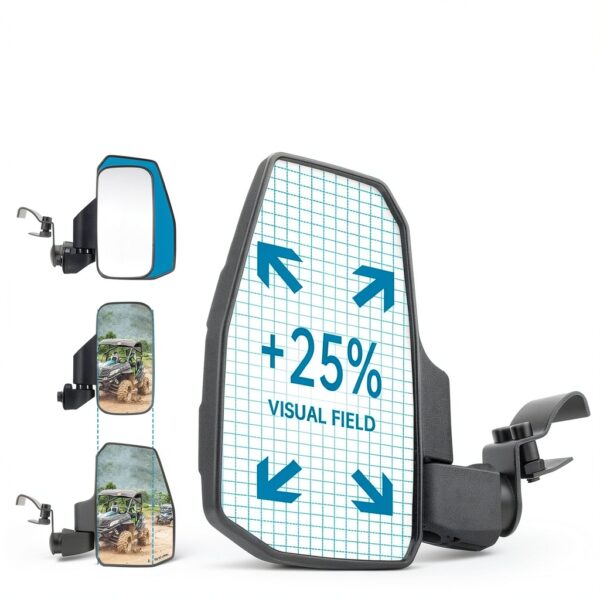 SHEJISI UTV Mirrors Black Handlebar Mount-1